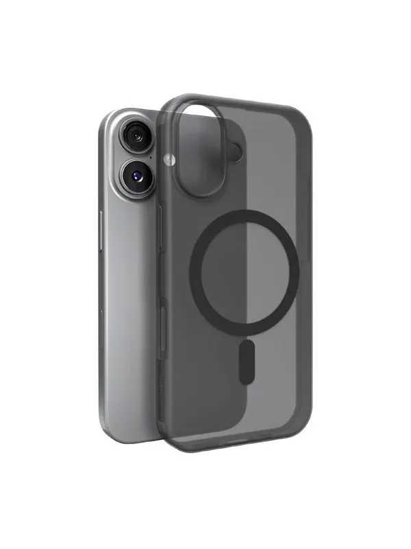 Puro Daylight Magsafe Compatible Silicone Case for iPhone 17 - Translucent Black