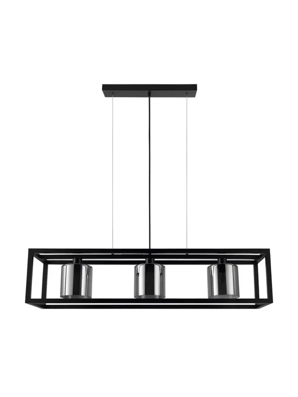 EGLO BRISLING LANGBORD 3XE27 L110 RØG/SORT