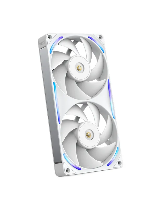 NZXT F240X - Kabinettvifte - 240mm - Hvit med RGB-lys - 41 dBA
