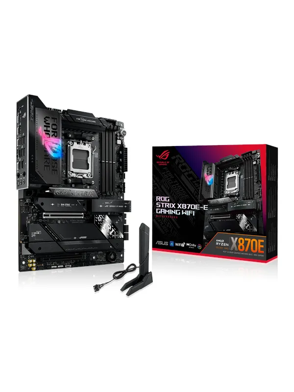 ASUS ROG STRIX X870E-E GAMING WIFI Hovedkort - AMD X870E - AMD AM5 socket - DDR5 RAM - ATX