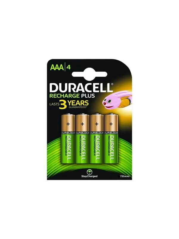 DURACELL Recharge Plus NiMH 750mAh Rechargeable AAA Battery 1.2V