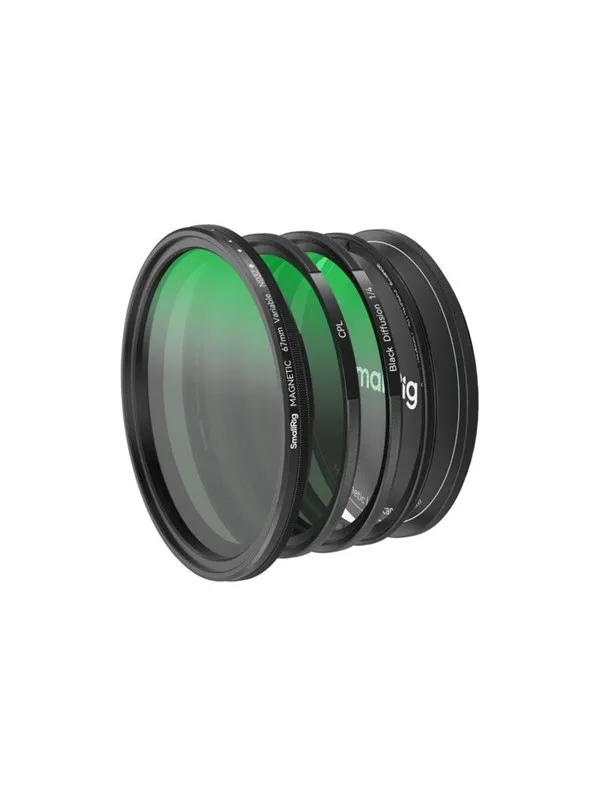 SmallRig 5-in-1 Attachable Filter Kit VND 2-32 & CPL & 1/4 Effect Black Mist (67mm)