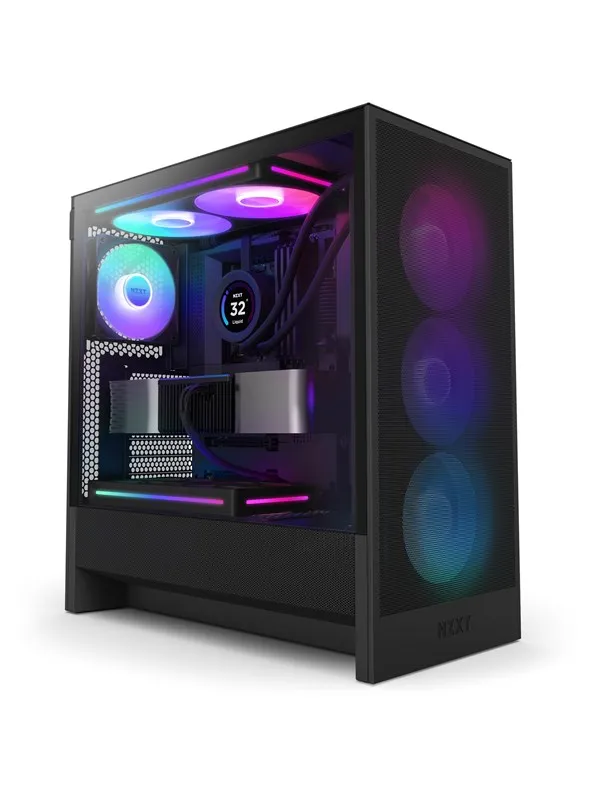 NZXT H5 Flow RGB (2024) - Kabinett - Miditower - Svart