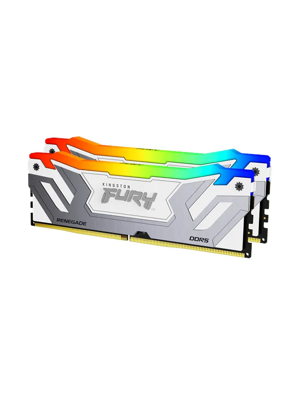 Kingston FURY Renegade RGB DDR5-8400 - 48GB - CUDIMM for Intel - CL40 - Dual Channel (2 pcs) - Intel XMP - Hvit med RGB