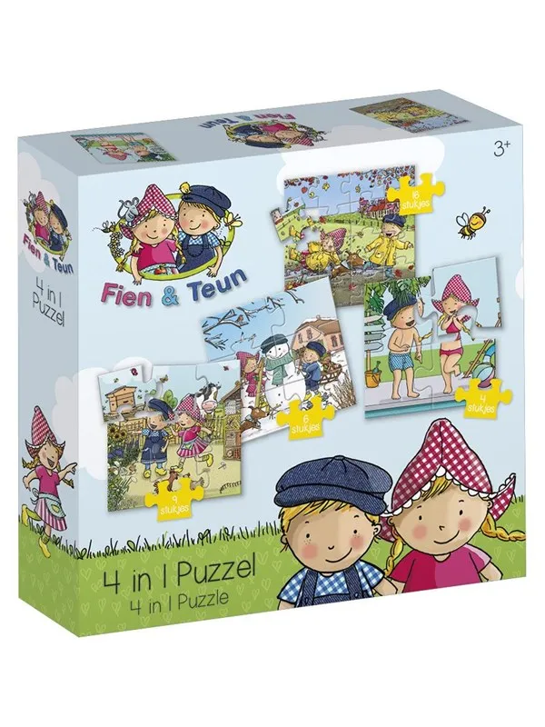 Bambolino Toys Fien & Teun Puzzle 4in1 Gulv