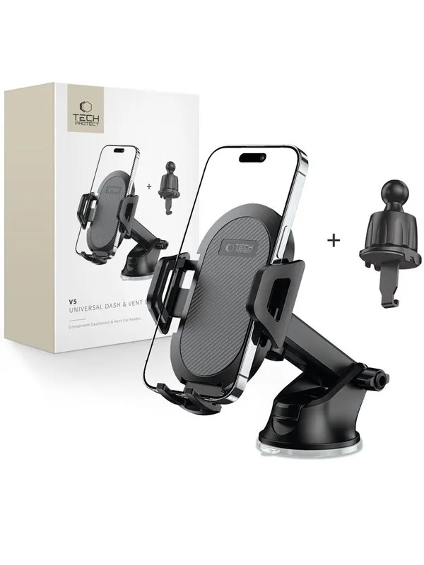 Tech-Protect V5 Car Phone Holder for Cockpit / Air Vent - Black