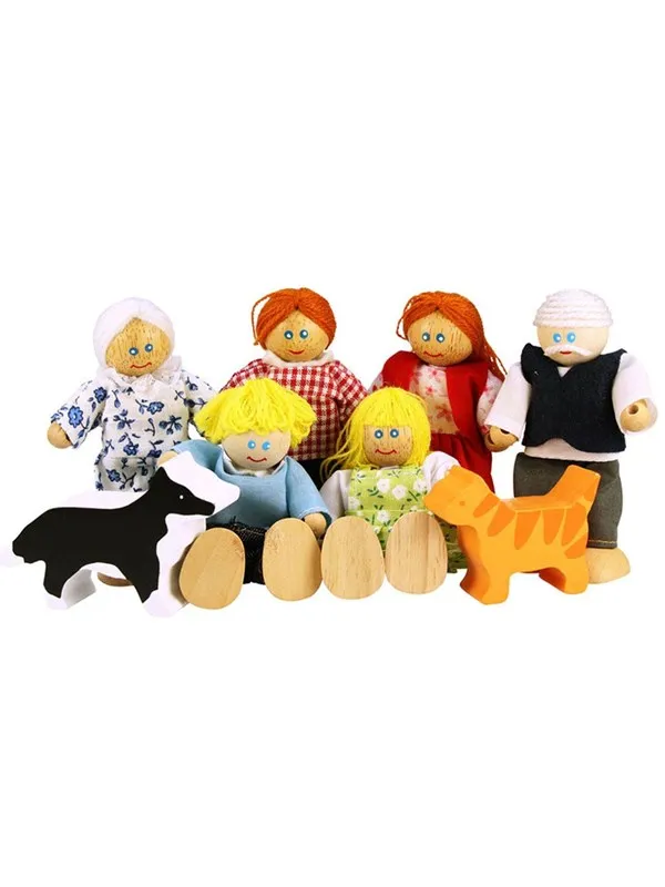 Bigjigs Wooden Dollhouse Family