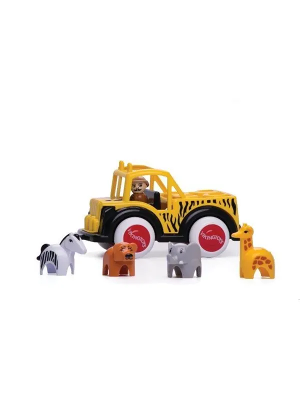 Micki Leksaker Viking Toys Safari - Jumbo Safari truck with guide and animals
