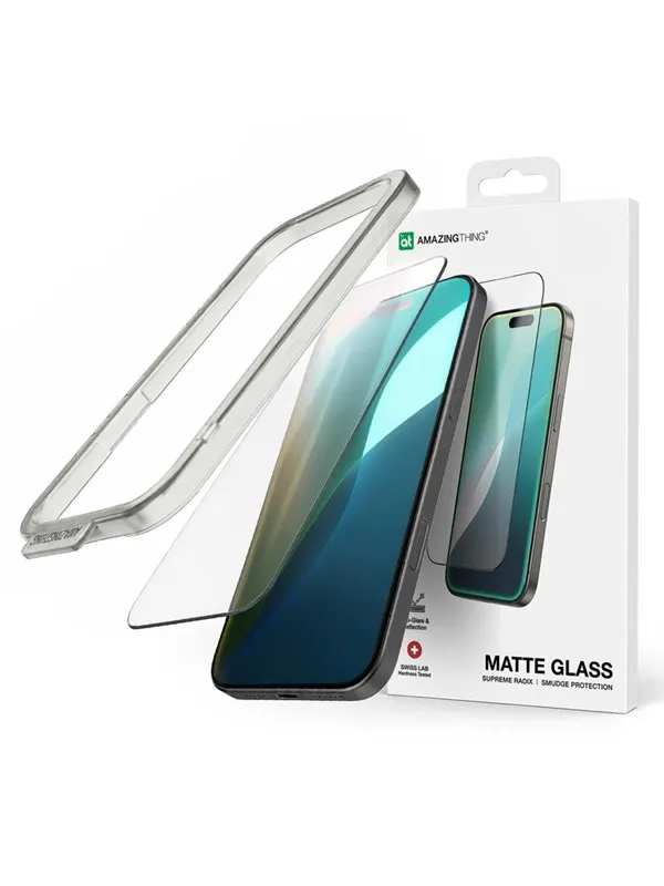 AmazingThing Titan Matte FusionFilter 7 Tempered Glass Screen Protector for iPhone 17 Pro
