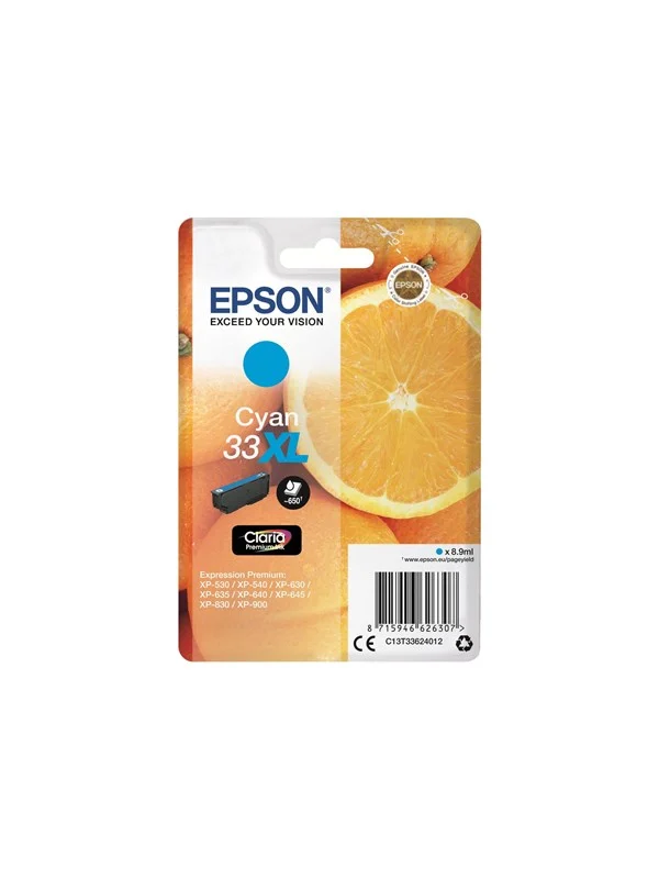 Epson 33XL - Black Ink - Original cyan