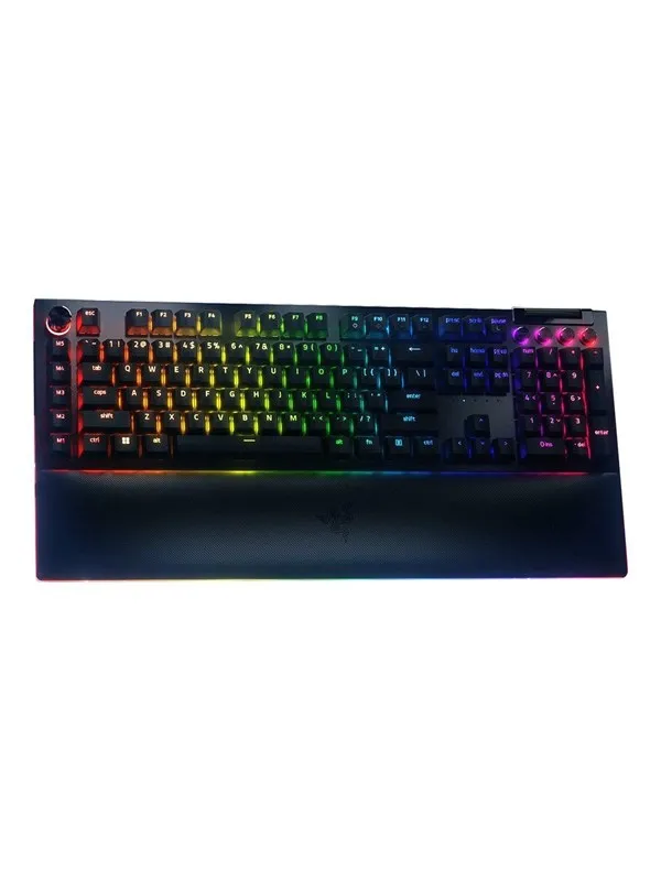 Razer BlackWidow V4 Pro - Yellow Mechanical (Linear) - Gamingtastatur - Engelsk (USA) - Svart