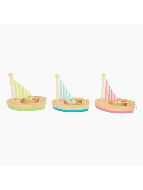 Small Foot - Bath Toy Wooden Sailboats Set of 3
