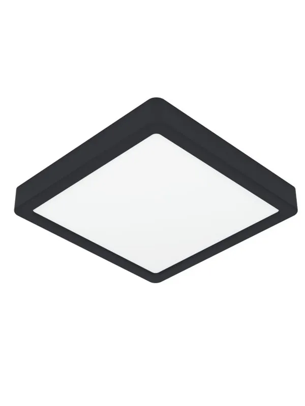 EGLO FUEVA 6-Z PLAFOND 220X220 RGB/CCT 10.5W 1600LM IP44 SVART