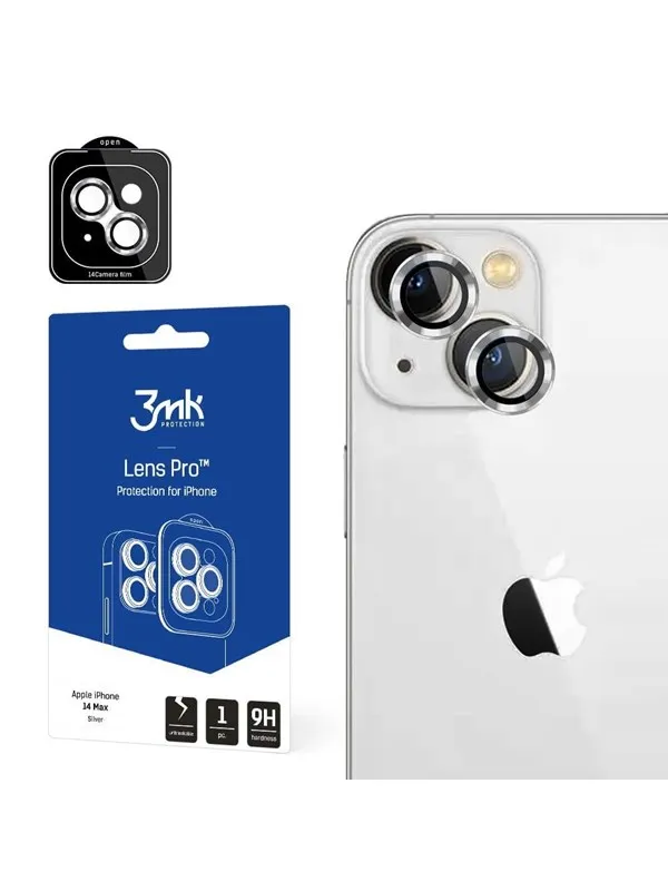 3mk Camera Glass for iPhone 14 Plus 9H for  Lens Protection Pro Series Lens - Silver