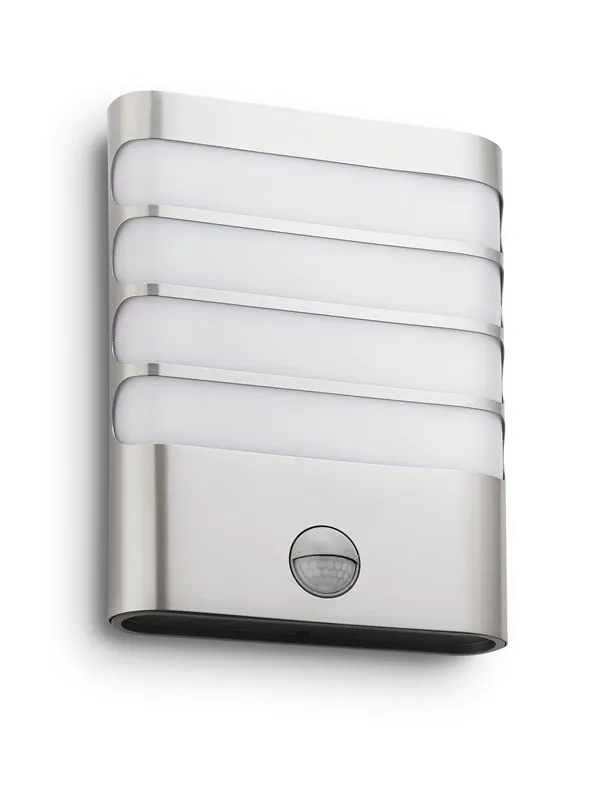 Philips Raccoon wall lantern LED inox 1x4W SELV IR (sensor