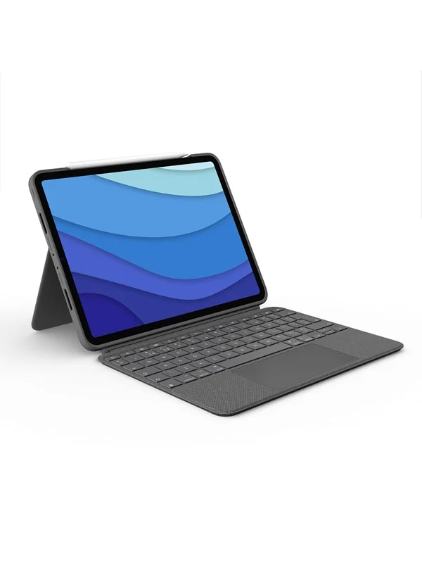 Logitech Combo Touch tablet with keyboard for iPad Pro 11'' (1/2/3/4th. gen.) - Tastatur & Foliosett - Nordisk - Grå