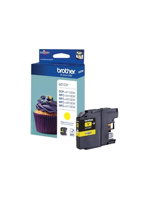 Brother LC123Y / LC 123Y Yellow Ink - Blekkpatron Yellow