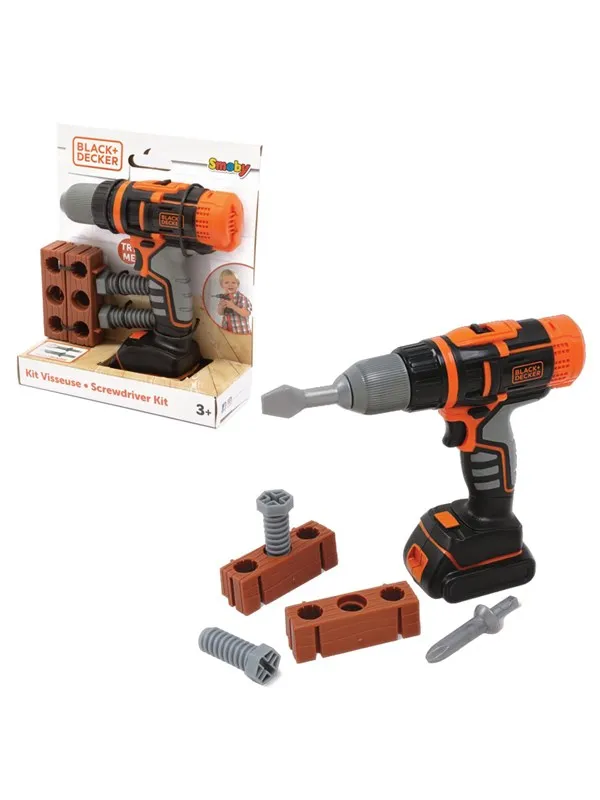 Smoby Black+Decker Mekanisk Skrutrekker med Tilbehør