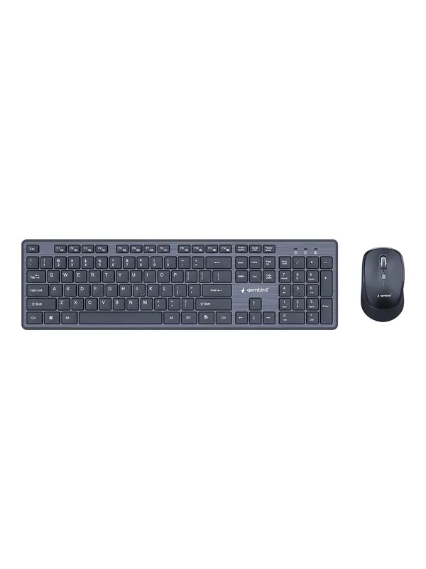 Gembird - keyboard and mouse set full size - QWERTY - US - black Input Device - Tastatur & Mussett - Engelsk (USA) - Svart