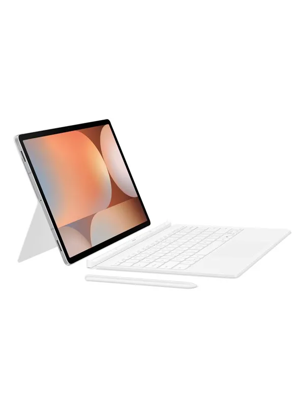 Samsung Galaxy Tab S10+ / Tab S9 FE+ / Tab S9+ - Book Cover Keyboard - White (English) - Tastatur & Foliosett - Hvit