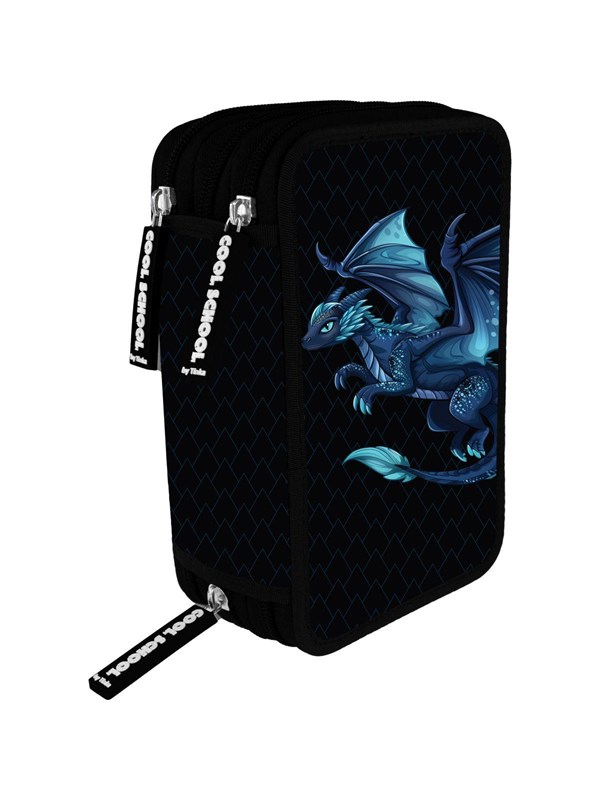 Tinka PENCILCASE TRIPPEL DRAGON  COOL SCHOOL