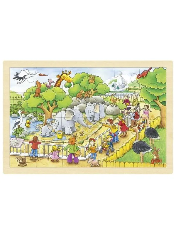 Goki Jigsaw puzzle 24 pcs - Visit at the Zoo Tre