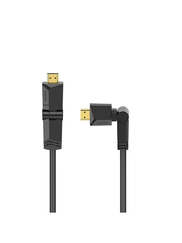 Hama HDMI Cable Ethernet Rotating Gold Black 3m