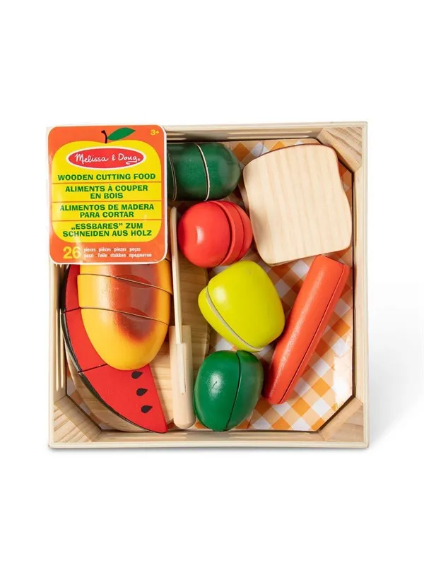 Melissa & Doug Food Play Wooden Cutting Food