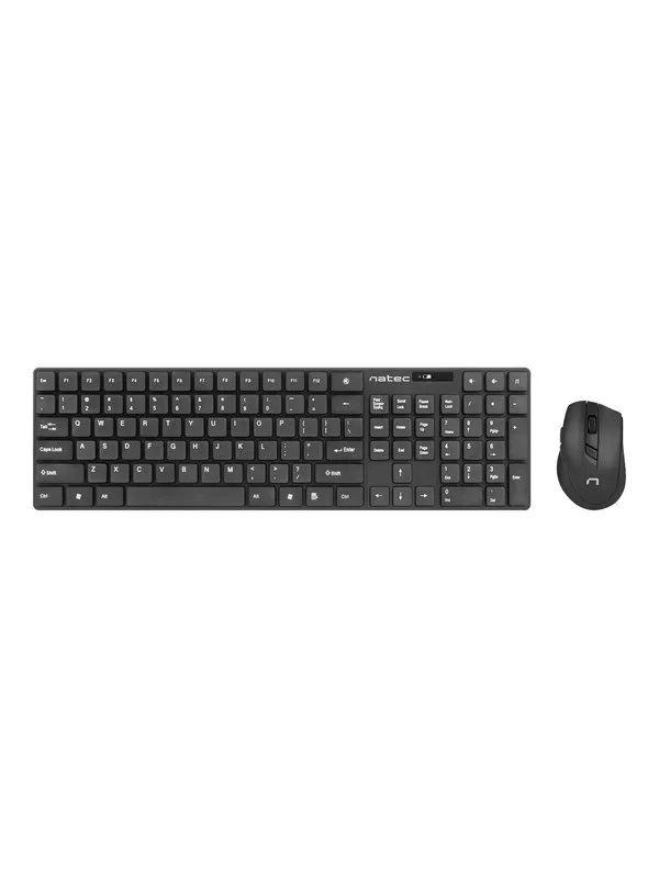 Natec Stingray - keyboard and mouse set - black - Tastatur & Mussett - Svart