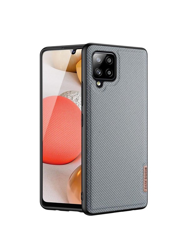 Dux Ducis Fino Case Cover Covered With Nylon Material Samsung Galaxy A42 5G Grey