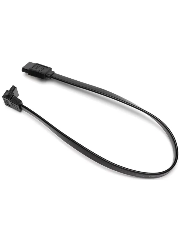 DUTZO SATA kabel - Svart - 0.17 m - Rett og 90°-kontakt