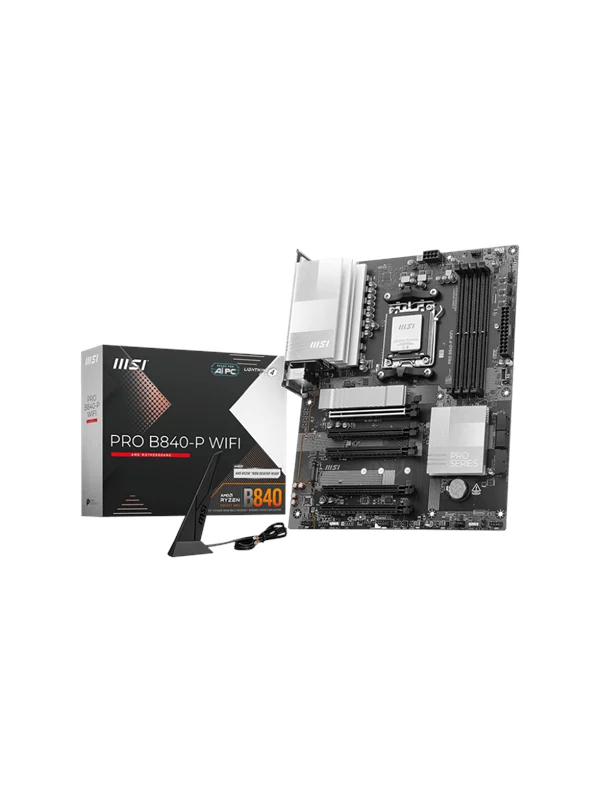 MSI PRO B840-P WIFI Hovedkort - AMD B840 - AMD AM5 socket - DDR5 RAM - ATX
