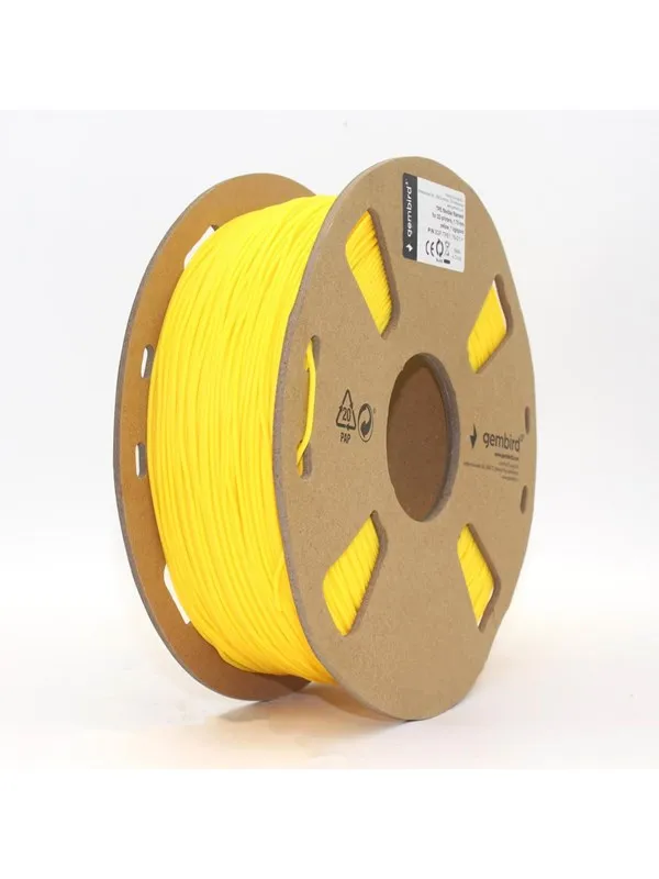 Gembird TPE-filament - Yellow - 1.75mm ø - 1 kg