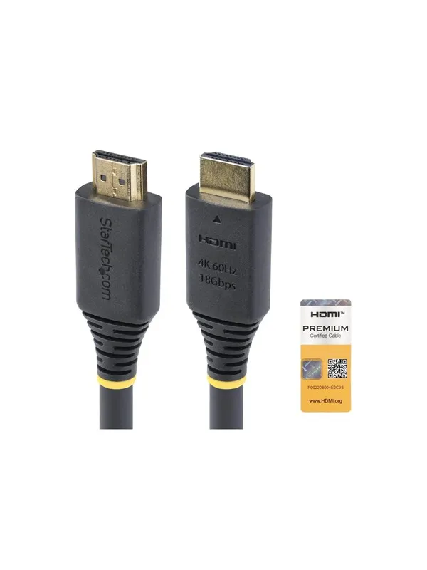 StarTech.com 1.5m (4.9ft) Premium Certified High Speed HDMI Cable 4K60Hz - HDMI cable with Ethernet - 1.5 m