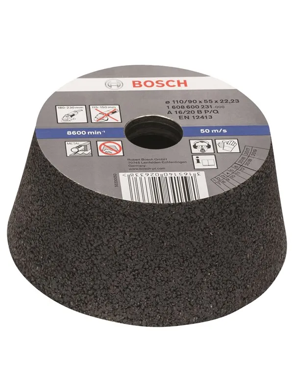 Bosch Slipekopp, koniske - metall/støpegods 90 mm, 110 mm, 55 mm, 16