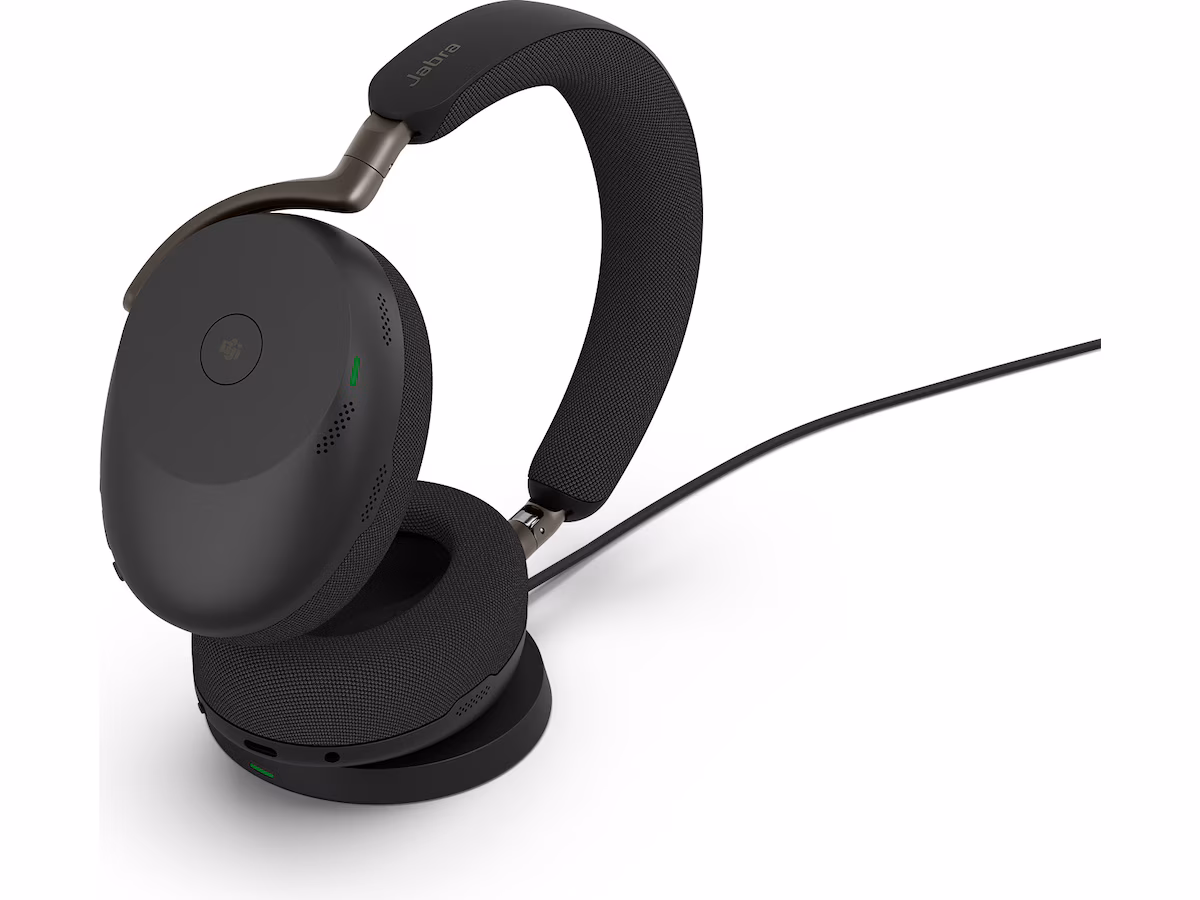Jabra Evolve3 85 MS Link390a - Black (Incl. Wireless Charging Pad)