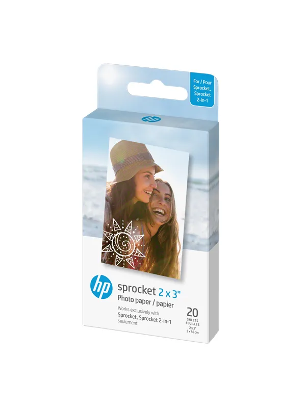 HP ZINK PAPER SPROCKET LUNA 20 PACK 2X3"