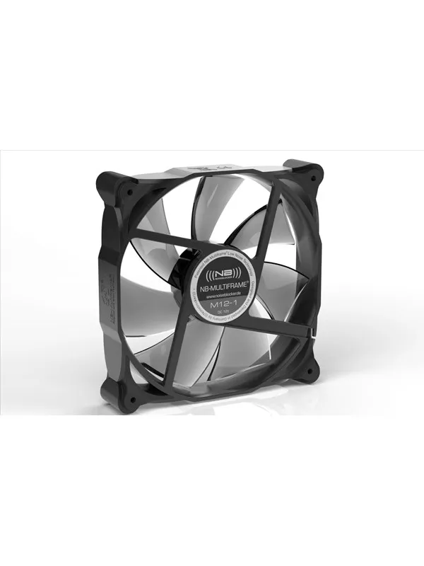 Blacknoise Multiframe M12-P - Kabinettvifte - 120mm - Svart med hvite vinger - 29 dBA