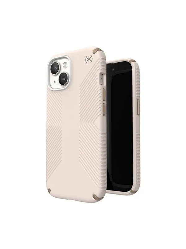 Speck Presidio2 Grip - Case iPhone 16e / iPhone 15 / iPhone 14 / iPhone 13 - Bleached Bone / Heirloom Gold / Hazel Brown