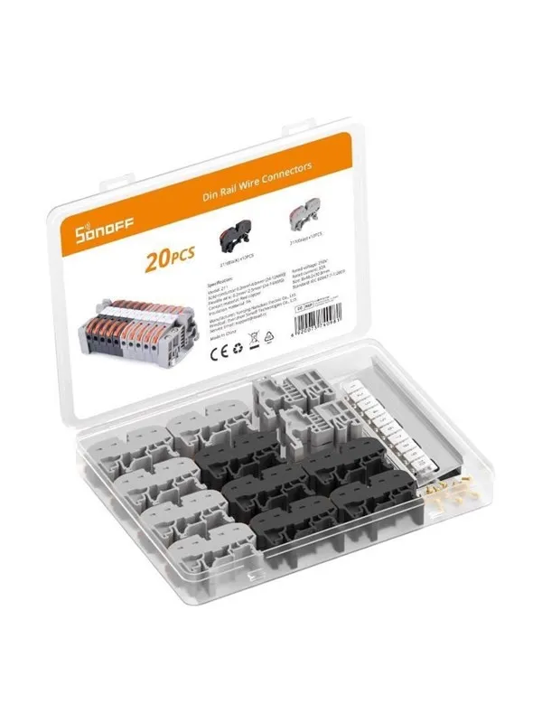 Sonoff DIN Rail wire connector set (20 pcs)