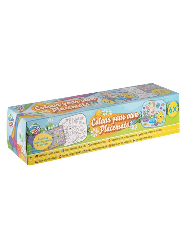 Creative Craft Group - Placemats Coloring Easter with Colored Pencils &amp; Stickers 6 pcs.