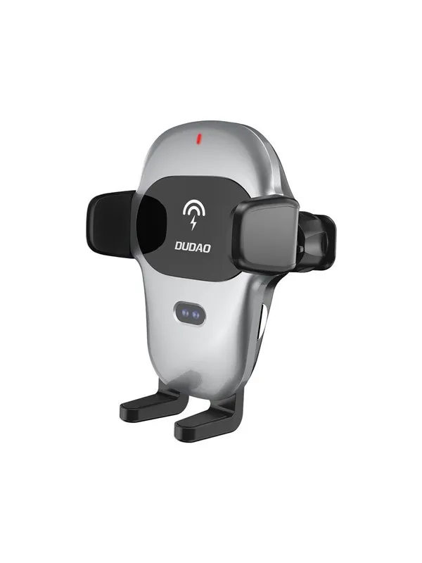 Dudao Automatic Car Holder with Built-in Qi 15W Wireless Charger Gray (F20xs)