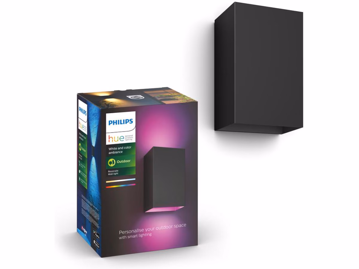 Philips Hue Resonate utendørs vegglampe (sort)