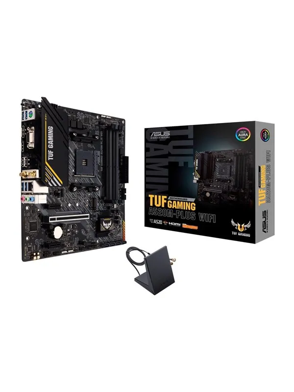ASUS TUF GAMING A520M-PLUS WIFI Hovedkort - AMD A520 - AMD AM4 socket - DDR4 RAM - Micro-ATX