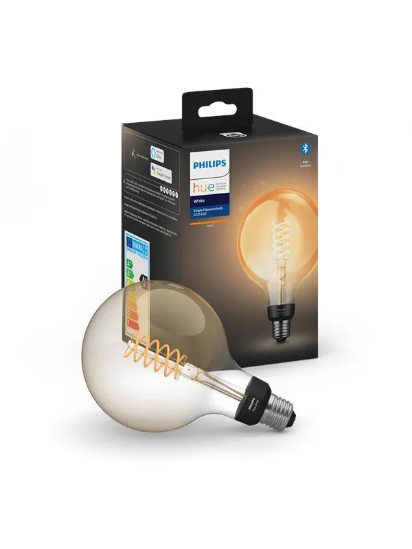 Philips Hue White Filament G125 E27 Globe Bulb - BT