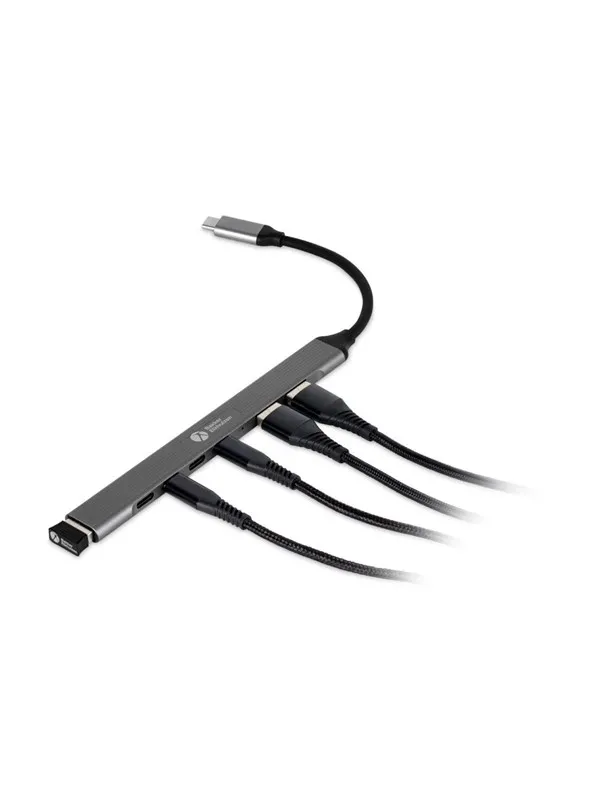 Bakker Elkhuizen - hub - 7-in-1 - 7 ports USB-hub - 7 porter - Grå