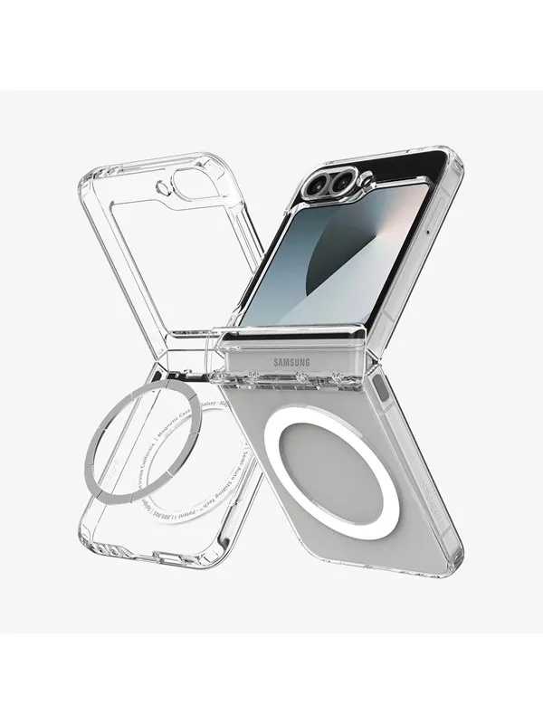 Spigen Ultra Hybrid Pro MagSafe - clear white - Samsung Galaxy Z Flip7 FE/Flip 6