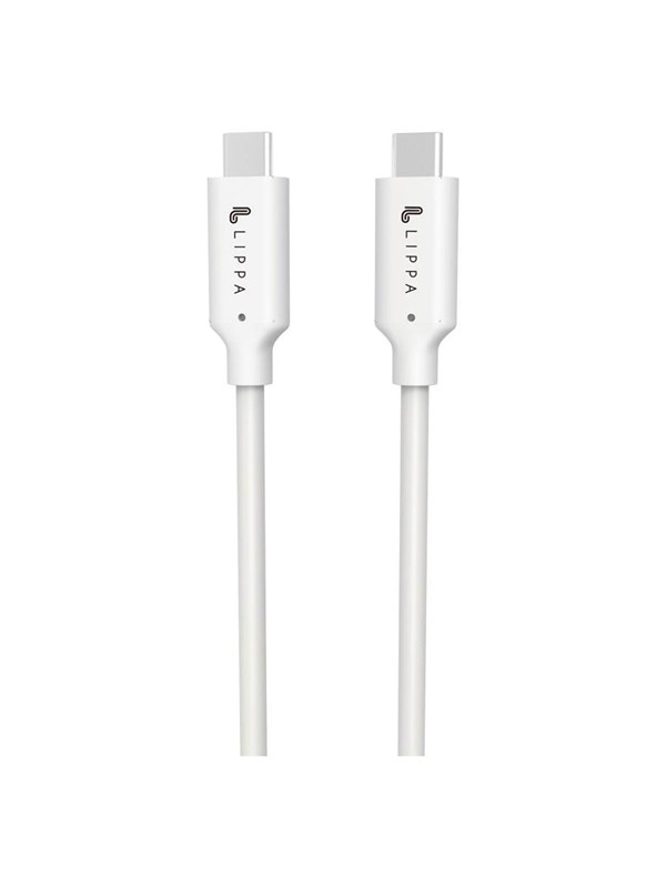 Lippa USB-C to USB-C 100W 10Gbps cable 2m White
