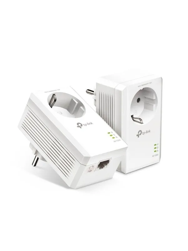 TP-Link TL-PA7017P KIT (2-pack) AV1000 Gigabit Passthrough Powerline Starter Kit Homeplug / PowerLine