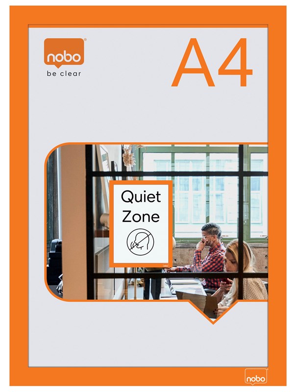 Nobo  selvklebende magnetramme A4, oransje Oransje
